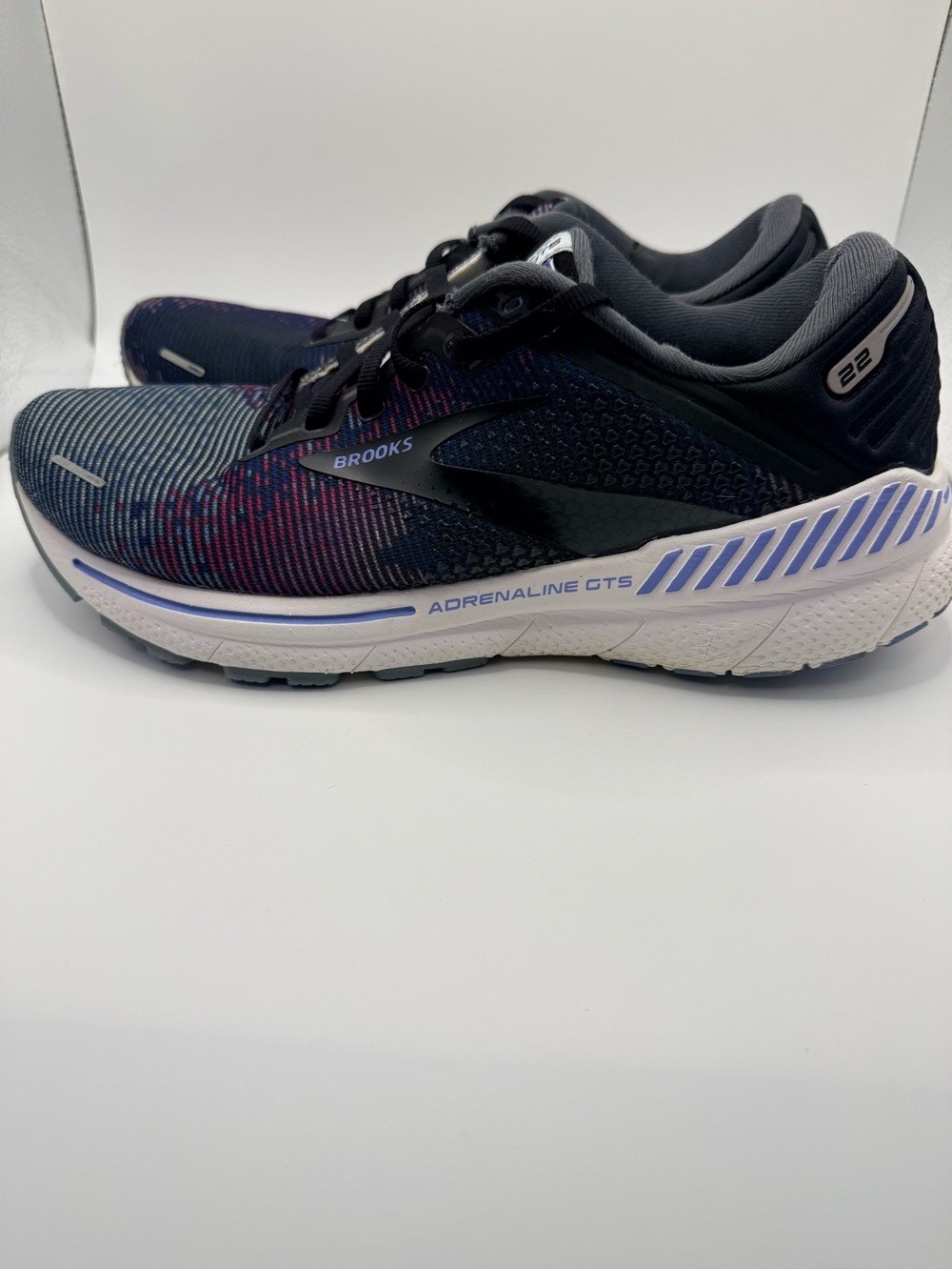 BROOKS‎ Adrenaline GTS 22 Black Lavender Grey Women’s Running Sneakers Size 11.5